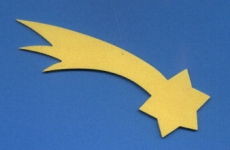 Fensterbild "Schweifstern" farbig klein